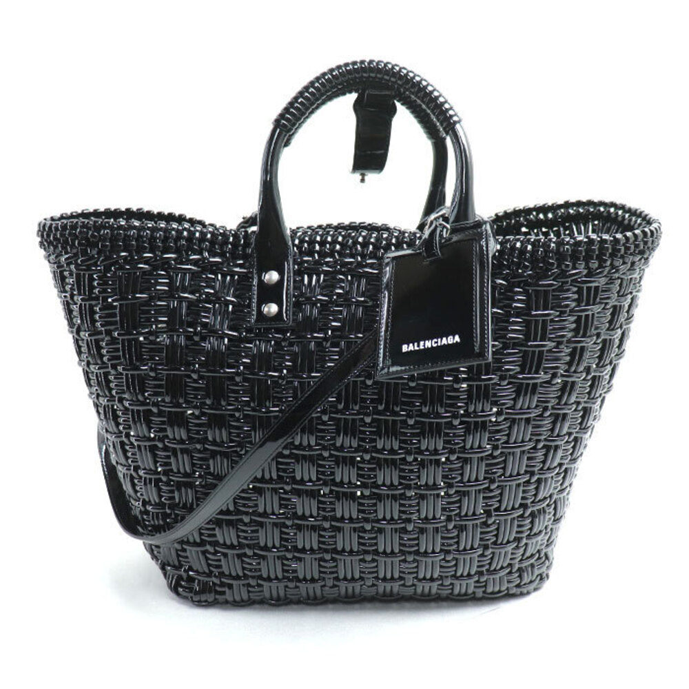 BALENCIAGA Bistro Basket Bag Shoulder Black